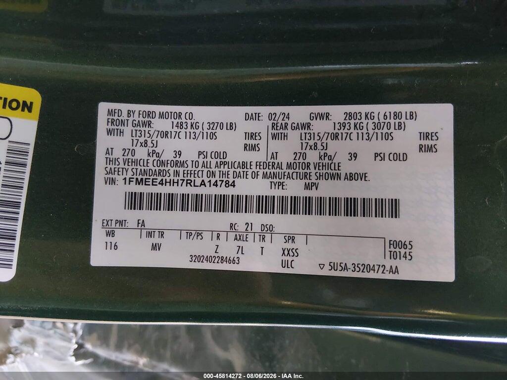 1FMEE4HH7RLA14784 2024 FORD BRONCO photo no. 9