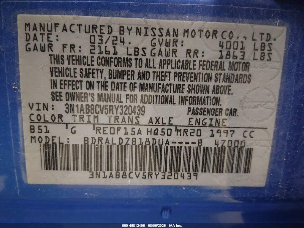 3N1AB8CV5RY320439 2024 NISSAN SENTRA photo no. 9