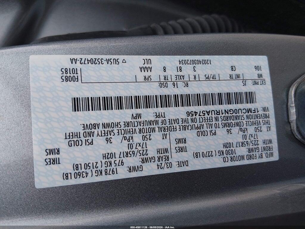 1FMCU0GN1RUA57456 2024 FORD ESCAPE photo no. 9
