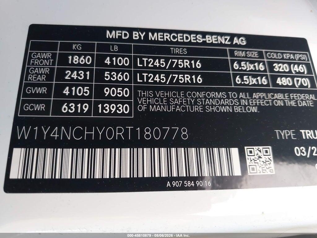 W1Y4NCHY0RT180778 2024 MERCEDES-BENZ SPRINTER 2500 photo no. 9