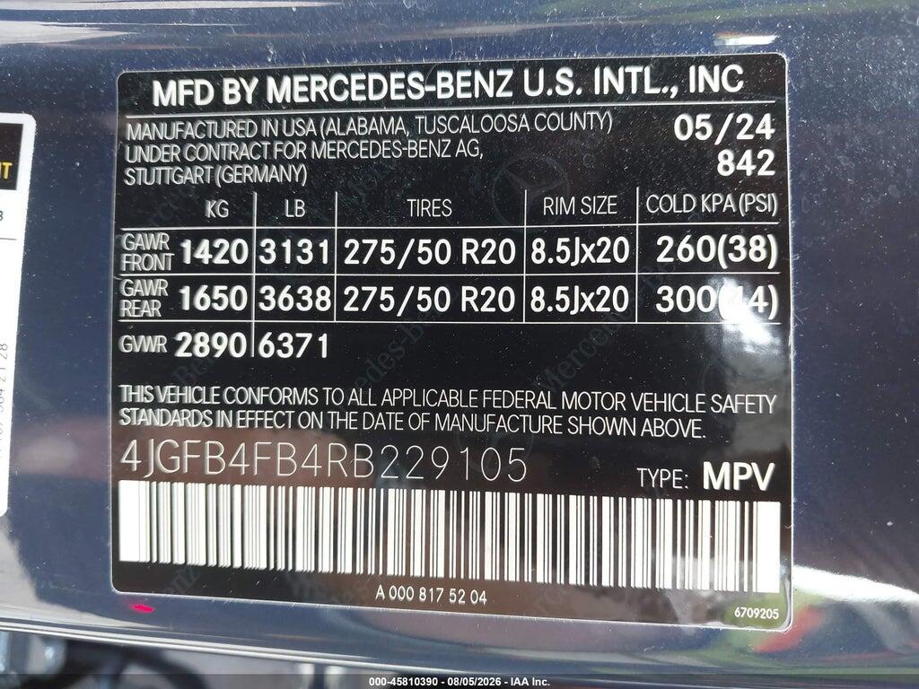 4JGFB4FB4RB229105 2024 MERCEDES-BENZ GLE 350 photo no. 9