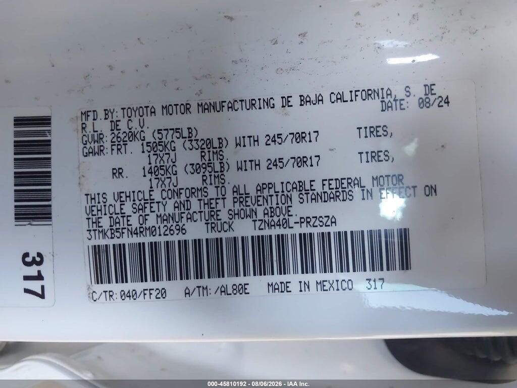 3TMKB5FN4RM012696 2024 TOYOTA TACOMA photo no. 9