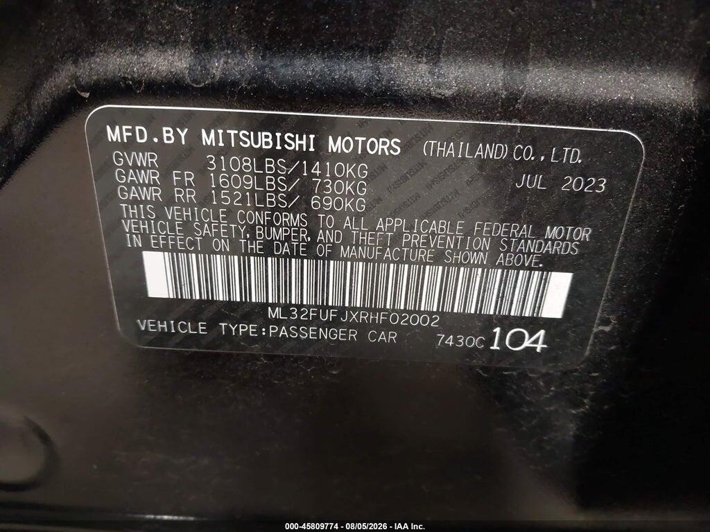 ML32FUFJXRHF02002 2024 MITSUBISHI MIRAGE G4 photo no. 9