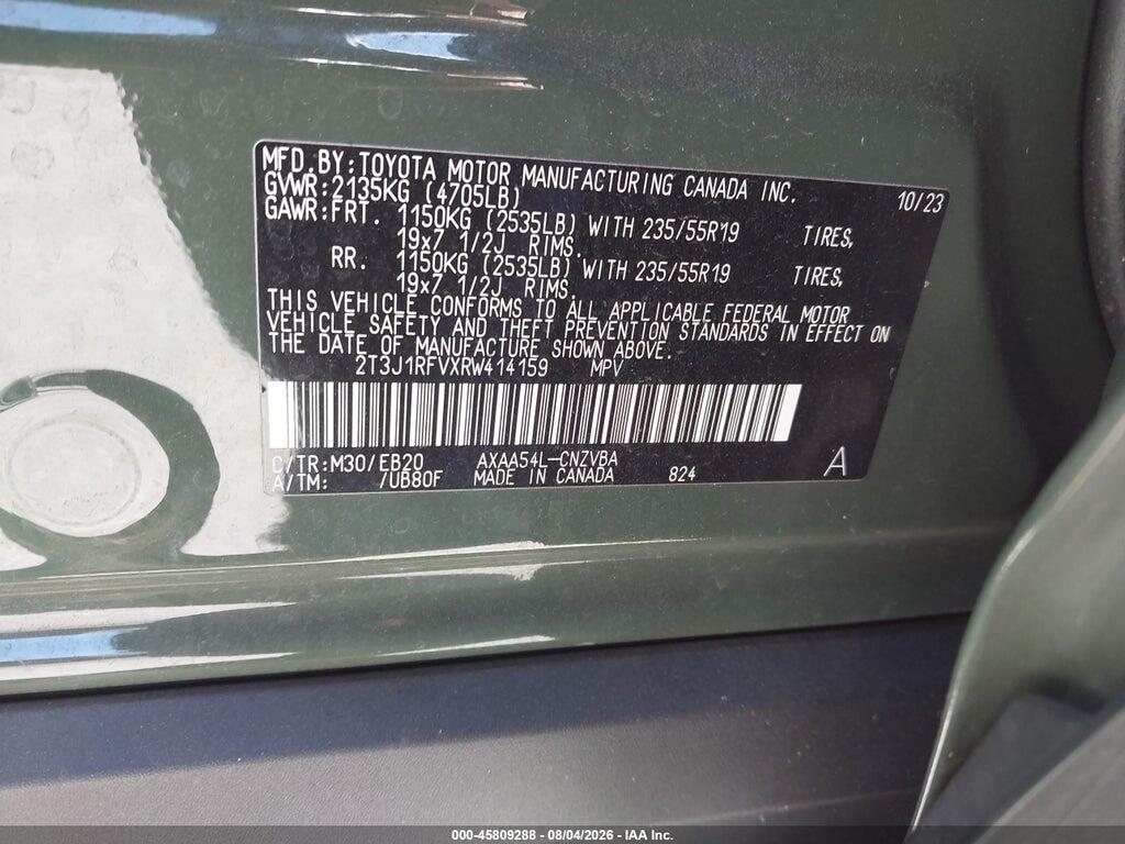2T3J1RFVXRW414159 2024 TOYOTA RAV4 photo no. 9