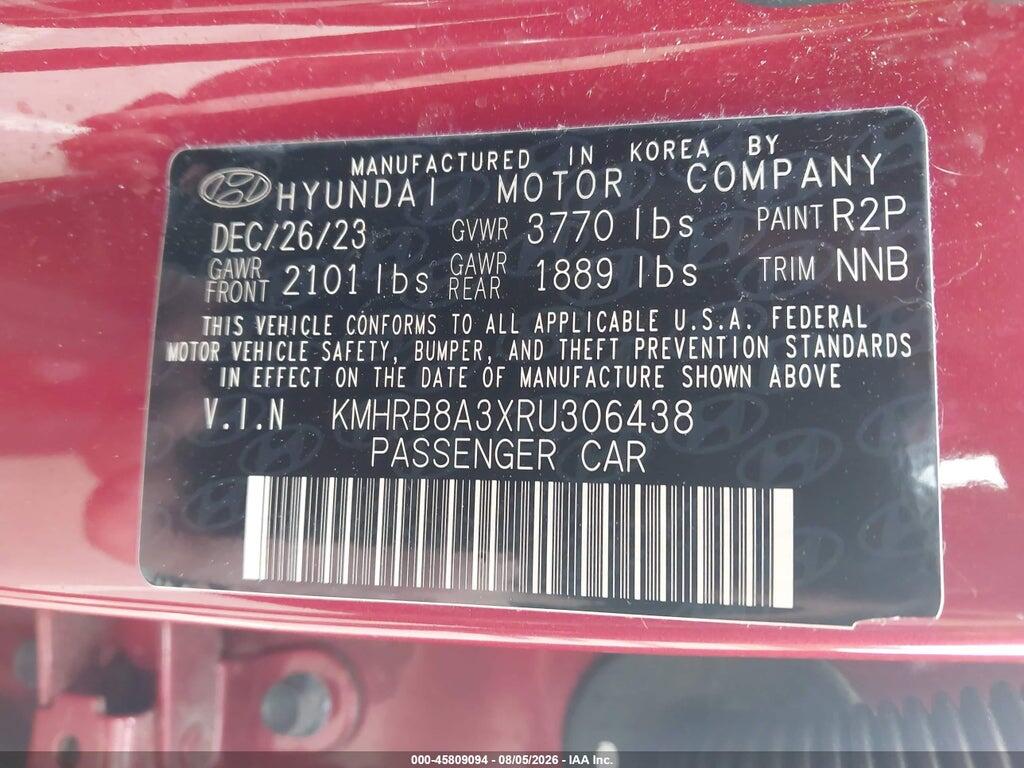KMHRB8A3XRU306438 2024 HYUNDAI VENUE photo no. 9