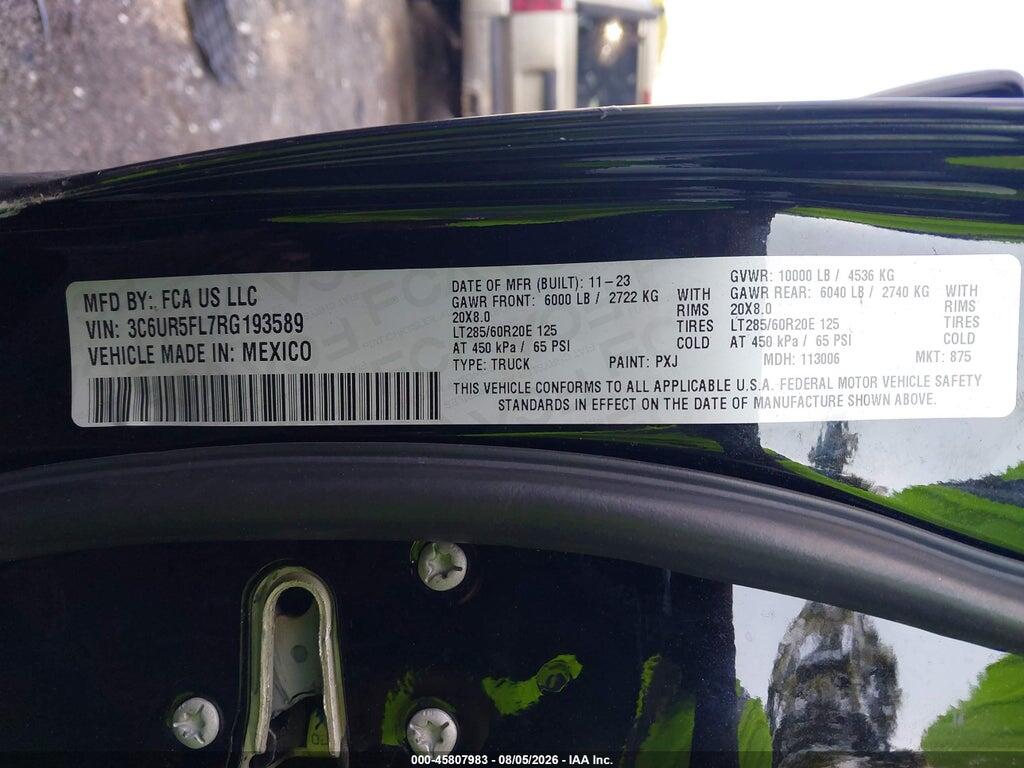 3C6UR5FL7RG193589 2024 RAM 2500 photo no. 9