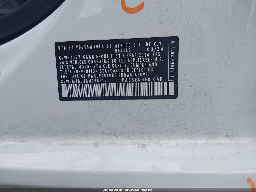 3VW5M7BU4RM066612 2024 VOLKSWAGEN JETTA photo no. 9