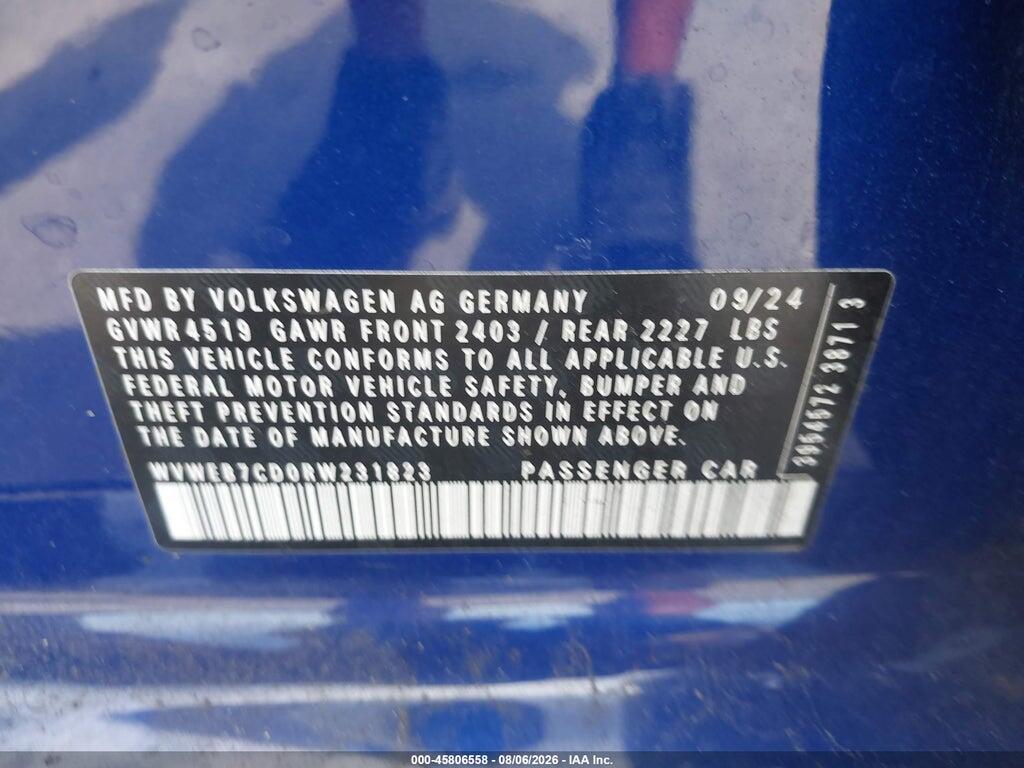WVWEB7CD0RW231823 2024 VOLKSWAGEN GOLF R photo no. 9
