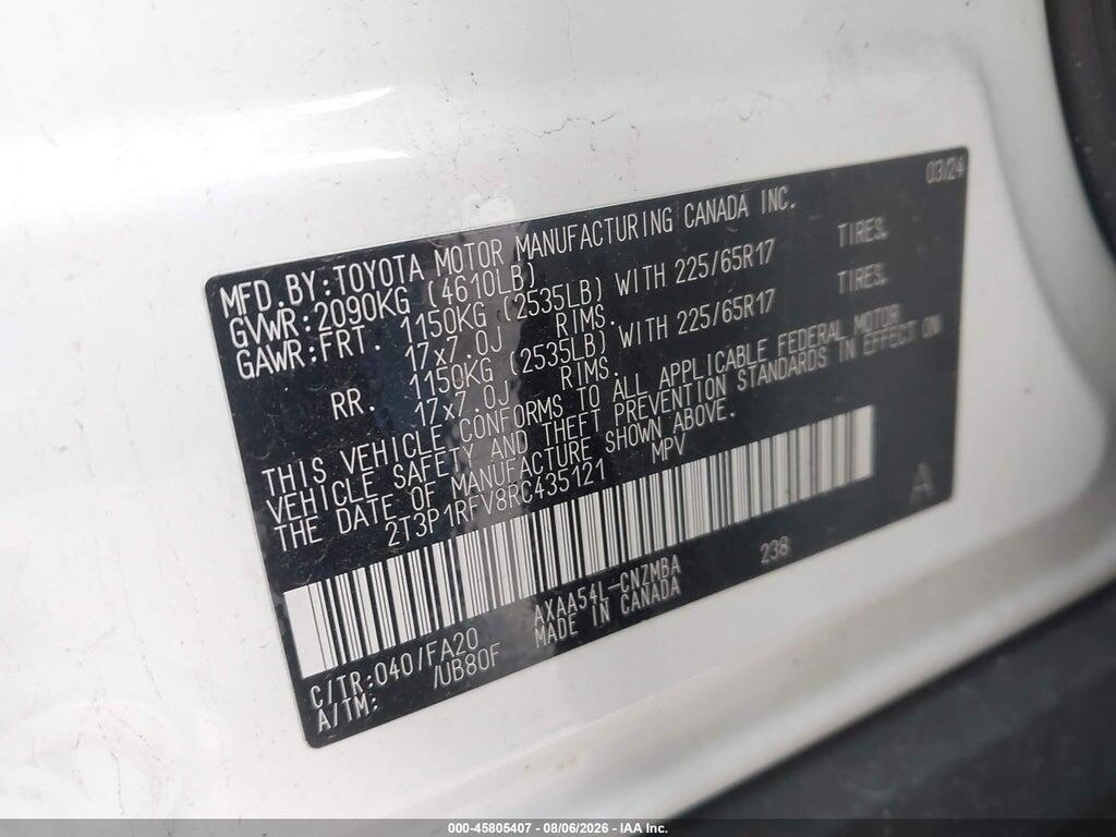 2T3P1RFV8RC435121 2024 TOYOTA RAV4 photo no. 9