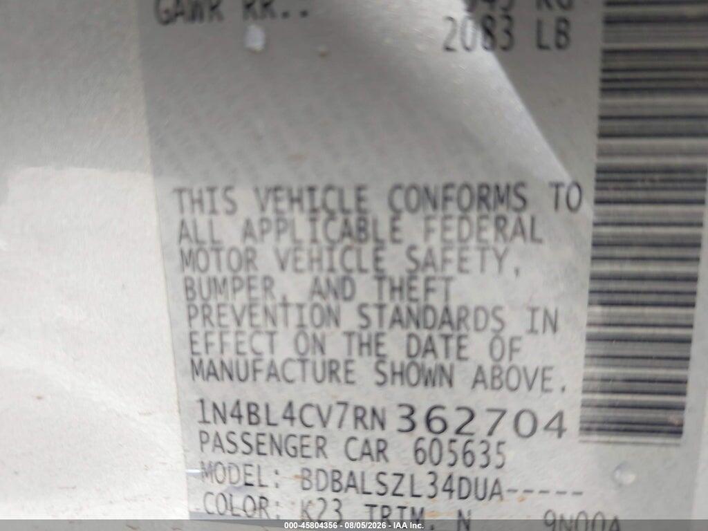 1N4BL4CV7RN362704 2024 NISSAN ALTIMA photo no. 9