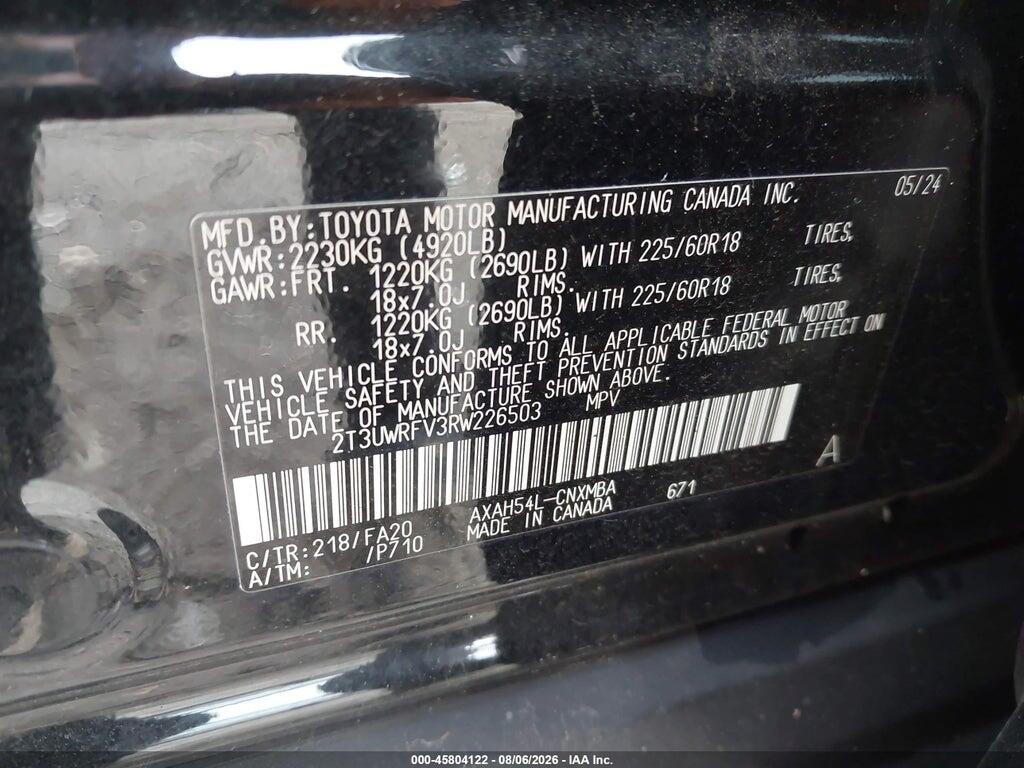 2T3UWRFV3RW226503 2024 TOYOTA RAV4 HYBRID photo no. 9