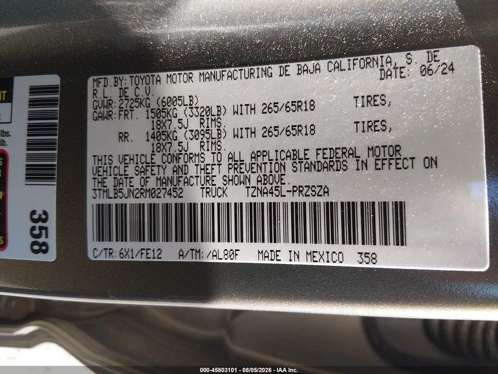 3TMLB5JN2RM027452 2024 TOYOTA TACOMA photo no. 9
