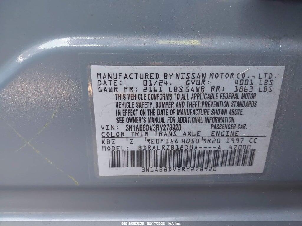 3N1AB8DV3RY278920 2024 NISSAN SENTRA photo no. 9