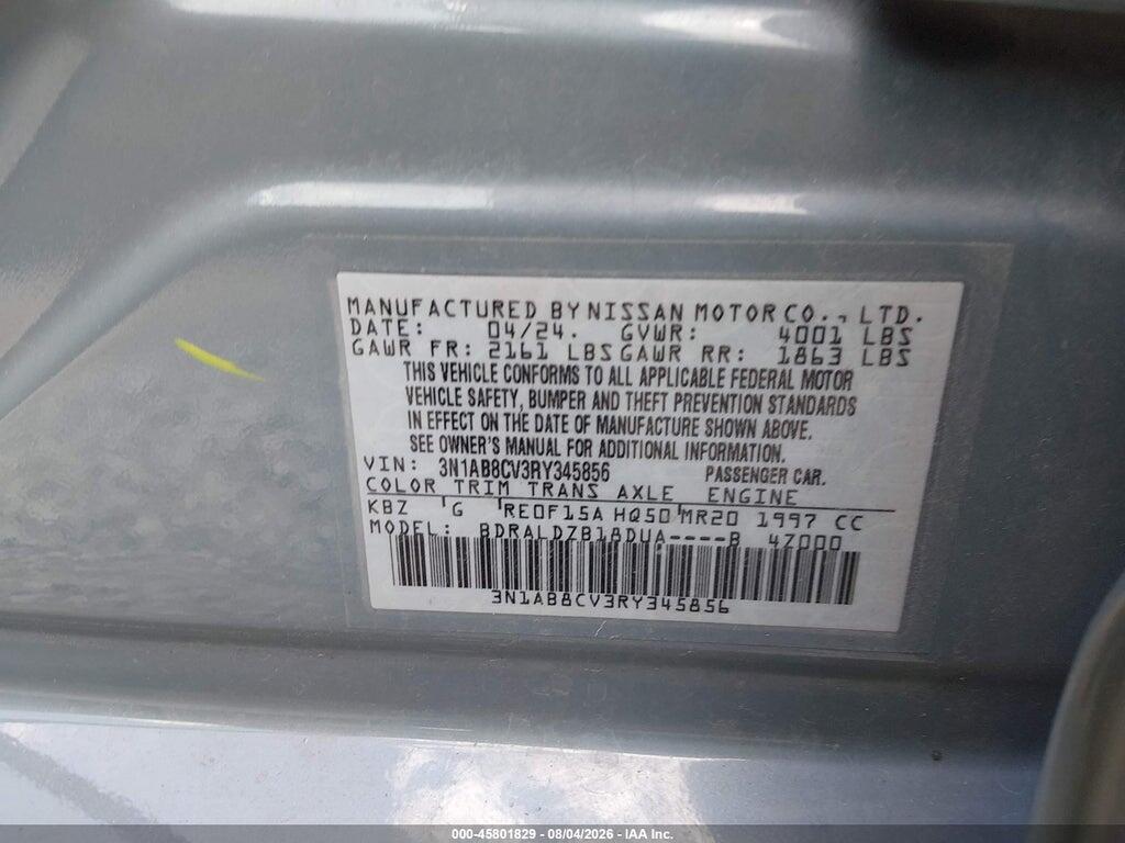 3N1AB8CV3RY345856 2024 NISSAN SENTRA photo no. 9