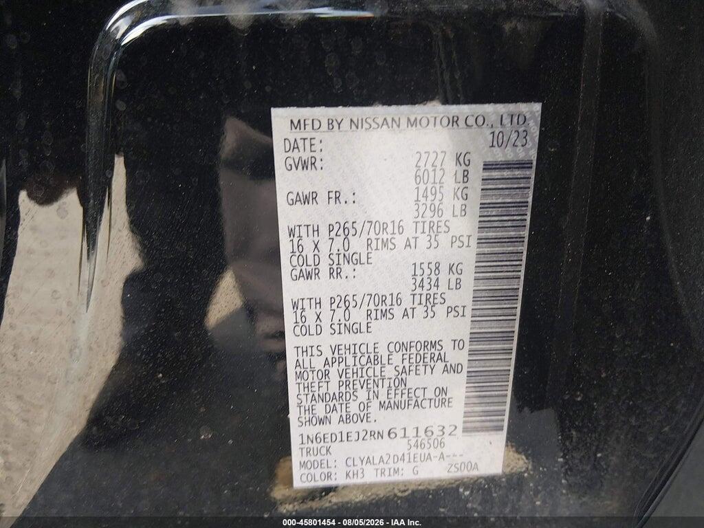 1N6ED1EJ2RN611632 2024 NISSAN FRONTIER photo no. 9