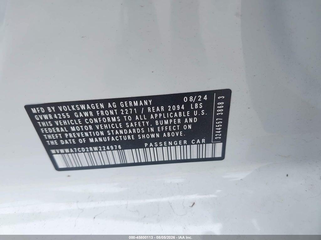 WVWWA7CD2RW224976 2024 VOLKSWAGEN GOLF GTI photo no. 9