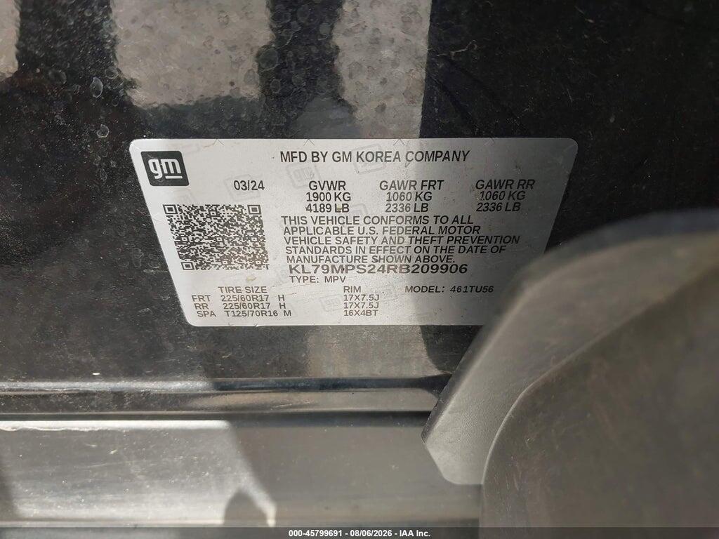 KL79MPS24RB209906 2024 CHEVROLET TRAILBLAZER photo no. 9