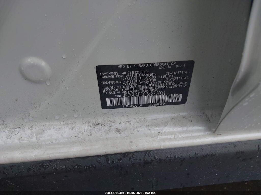 JF2GUADC0R8232031 2024 SUBARU CROSSTREK photo no. 9