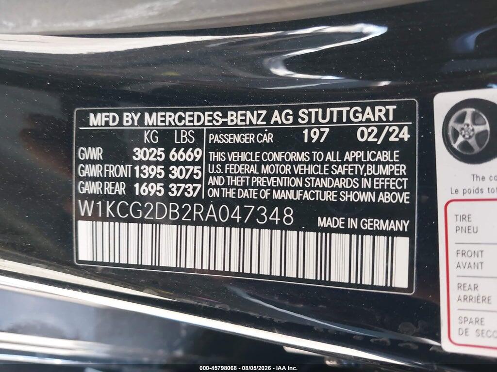 W1KCG2DB2RA047348 2024 MERCEDES-BENZ EQS 450+ photo no. 9