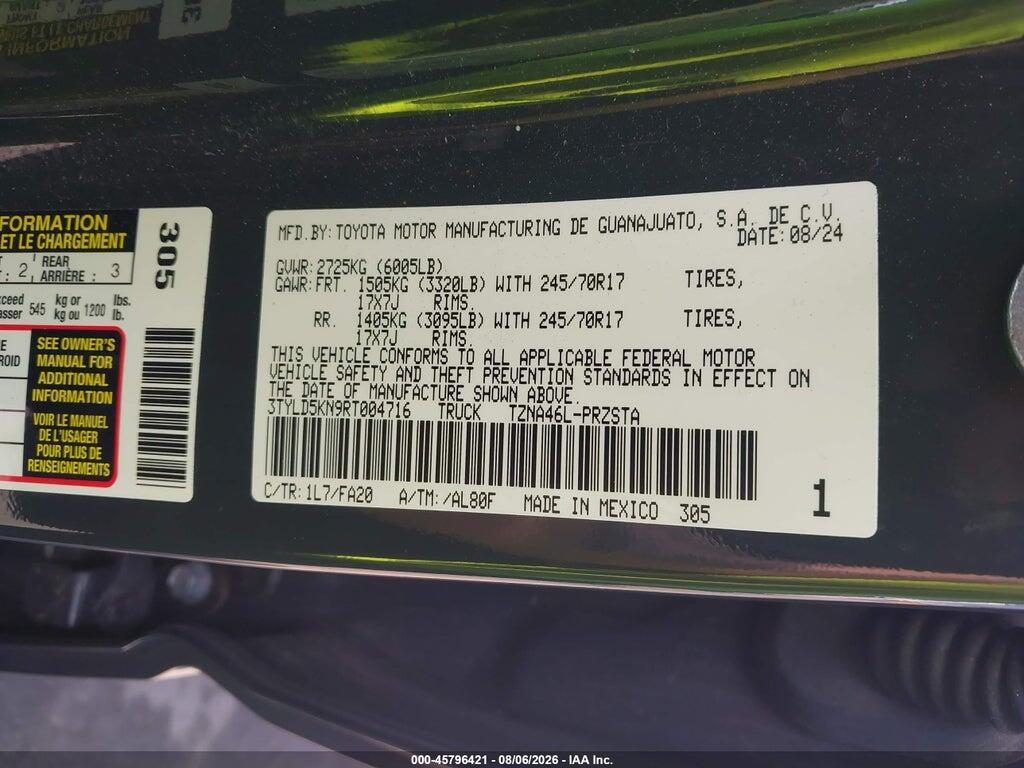 3TYLD5KN9RT004716 2024 TOYOTA TACOMA photo no. 9