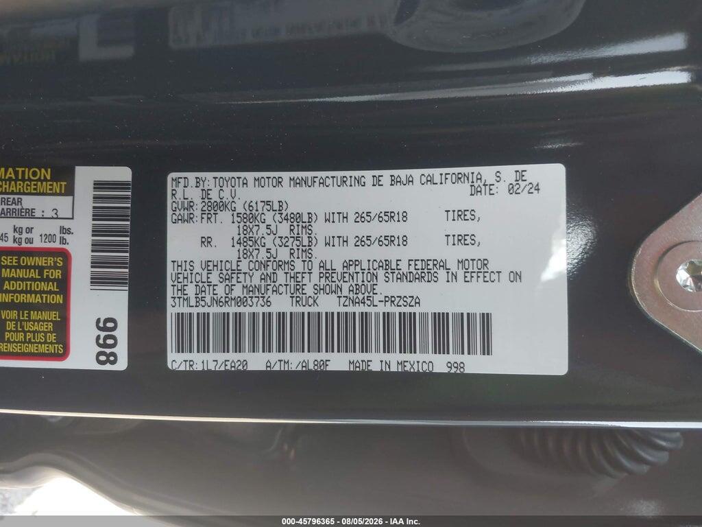 3TMLB5JN6RM003736 2024 TOYOTA TACOMA photo no. 9