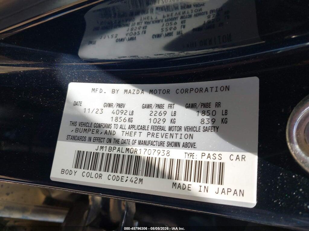JM1BPALM0R1707938 2024 MAZDA MAZDA3 photo no. 9