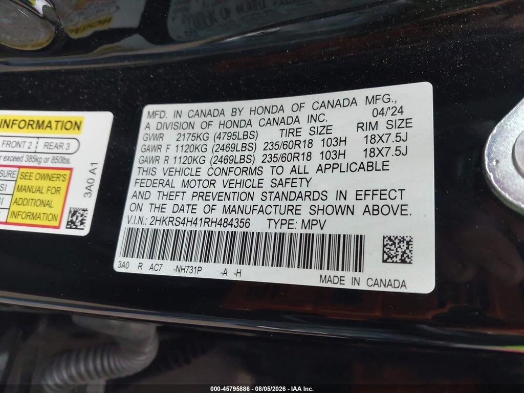 2HKRS4H41RH484356 2024 HONDA CR-V photo no. 9
