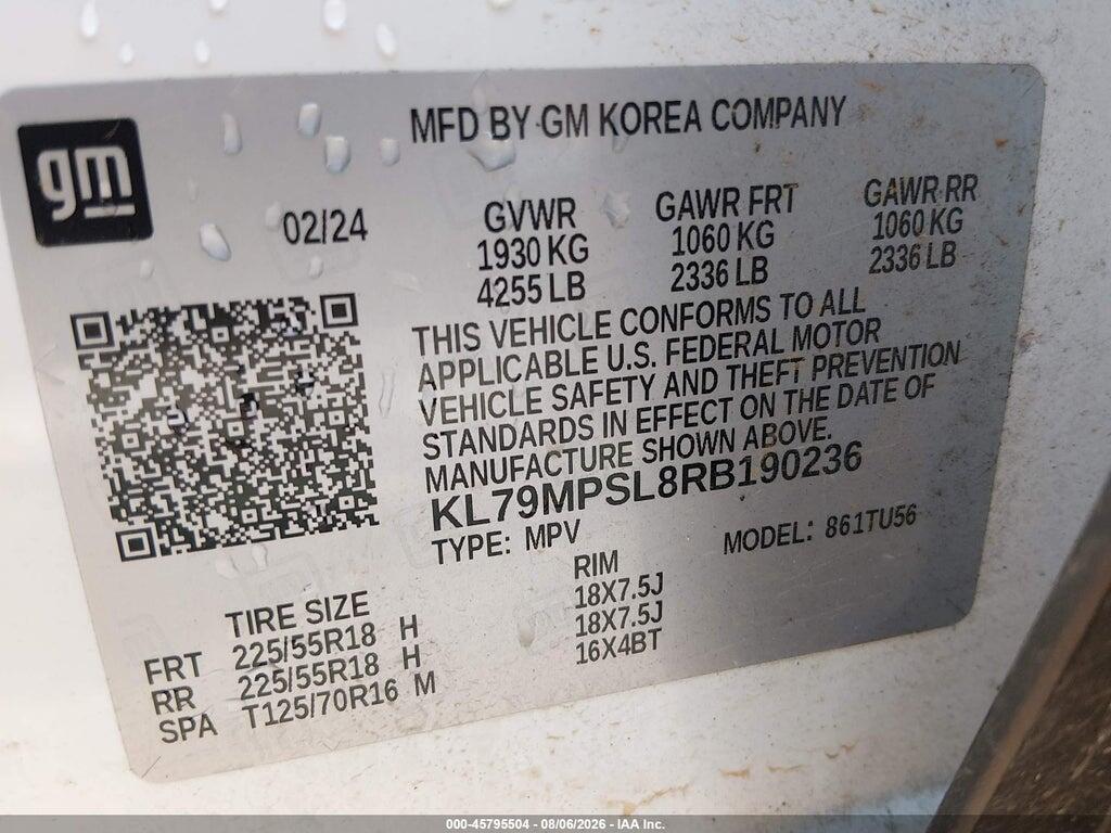 KL79MPSL8RB190236 2024 CHEVROLET TRAILBLAZER photo no. 9