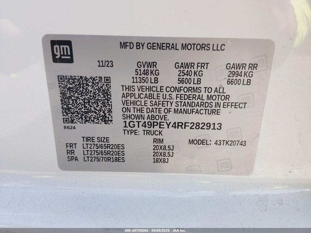 1GT49PEY4RF282913 2024 GMC SIERRA 2500HD photo no. 9