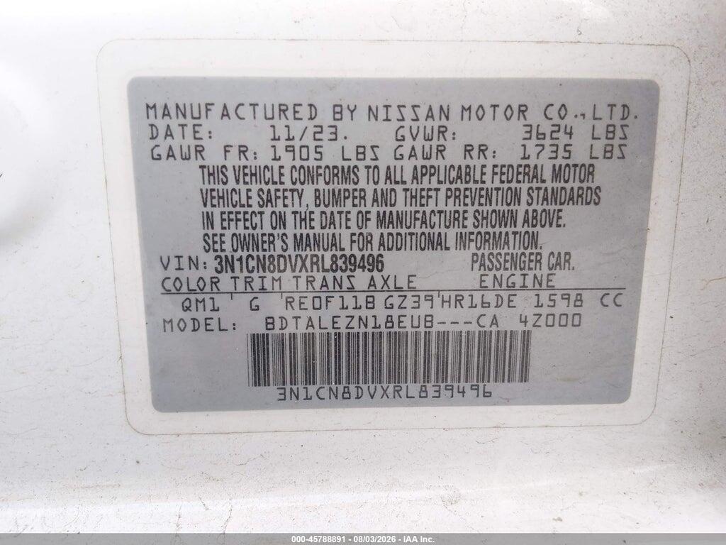 3N1CN8DVXRL839496 2024 NISSAN VERSA photo no. 9