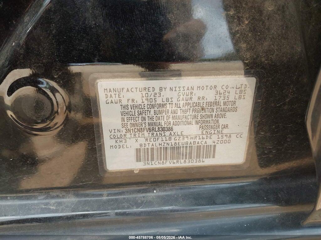 3N1CN8FV6RL830386 2024 NISSAN VERSA photo no. 9