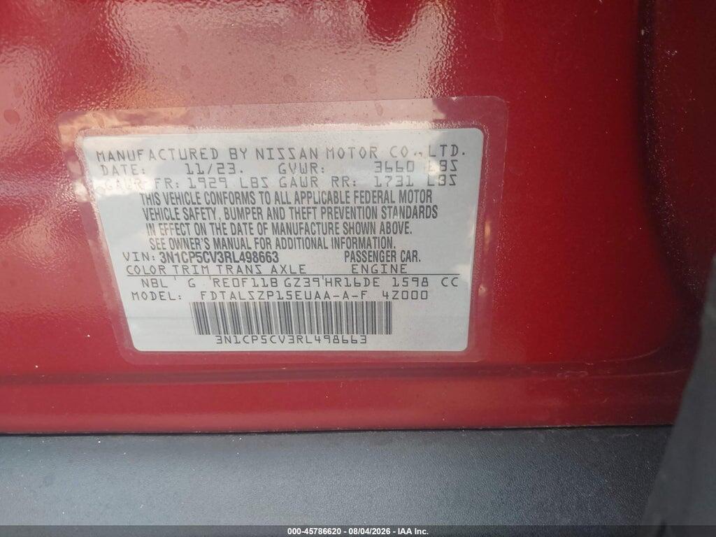 3N1CP5CV3RL498663 2024 NISSAN KICKS photo no. 9