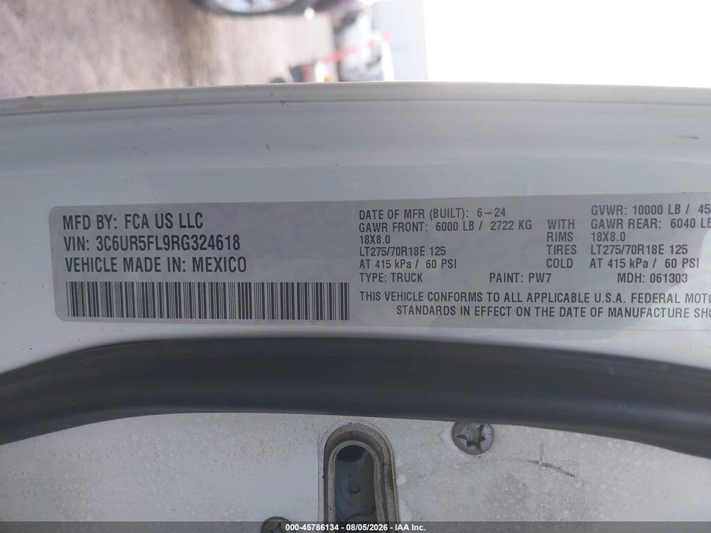3C6UR5FL9RG324618 2024 RAM 2500 photo no. 9