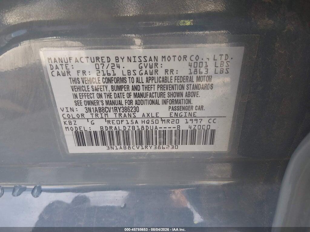 3N1AB8CV1RY386230 2024 NISSAN SENTRA photo no. 9