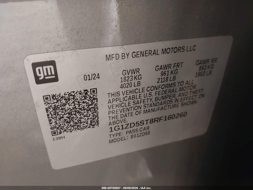 1G1ZD5ST8RF160260 2024 CHEVROLET MALIBU photo no. 9