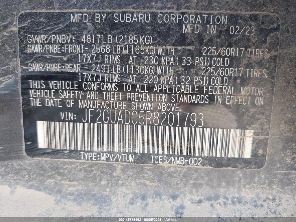 JF2GUADC5R8201793 2024 SUBARU CROSSTREK photo no. 9