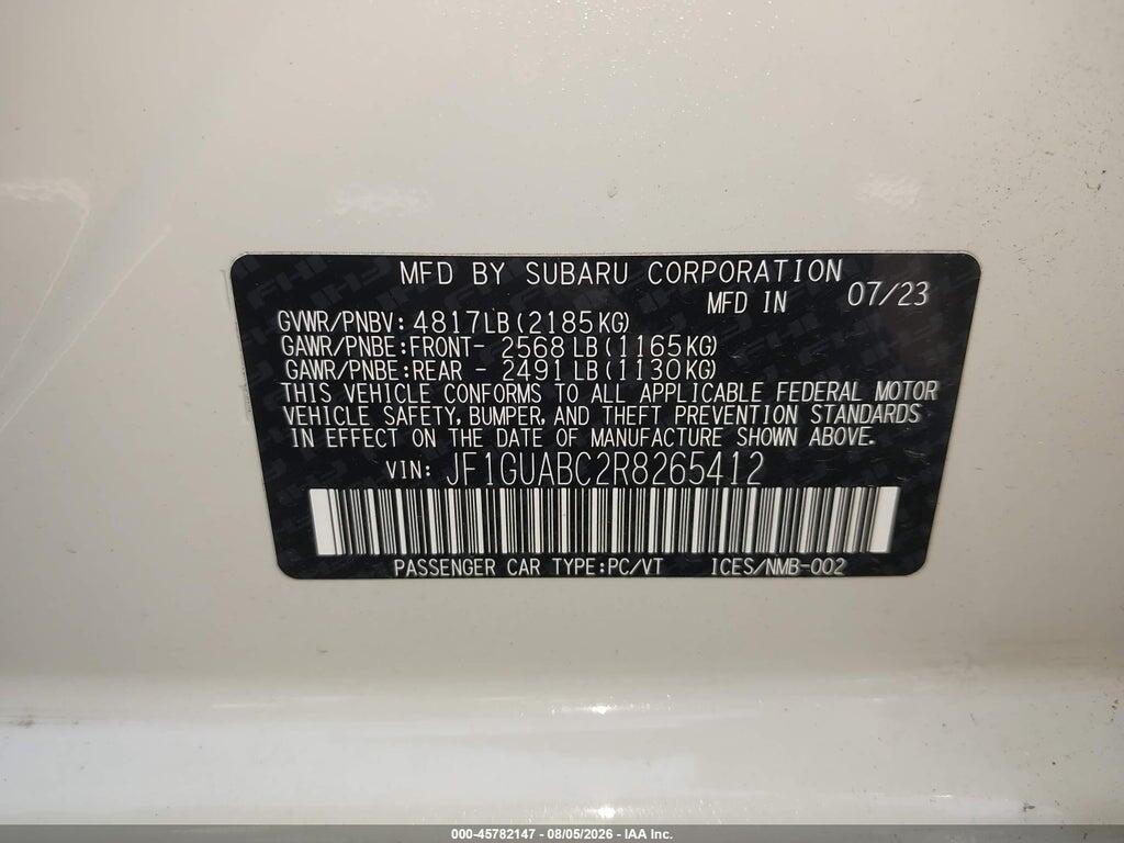 JF1GUABC2R8265412 2024 SUBARU IMPREZA photo no. 9