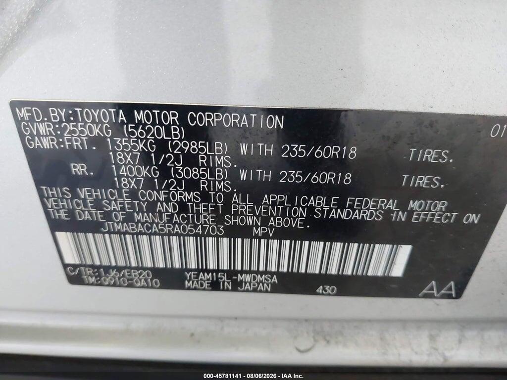 JTMABACA5RA054703 2024 TOYOTA BZ4X photo no. 9