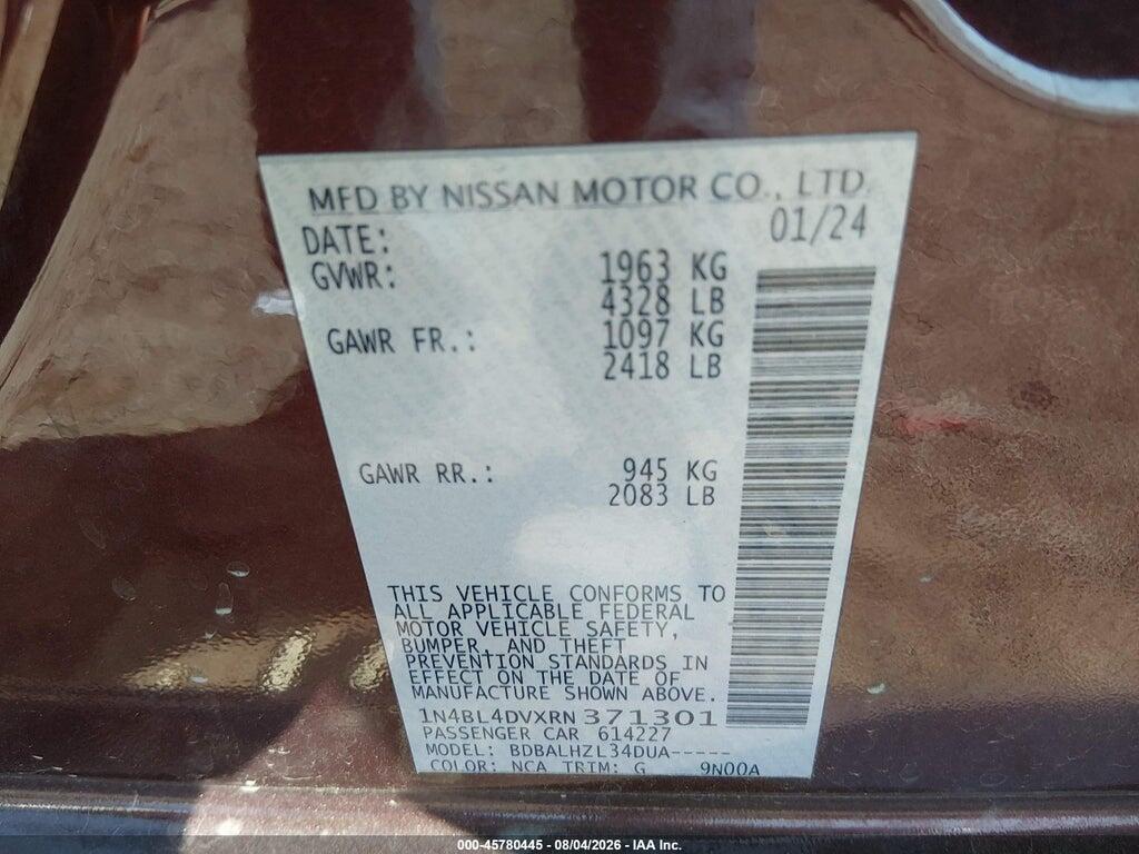 1N4BL4DVXRN371301 2024 NISSAN ALTIMA photo no. 9