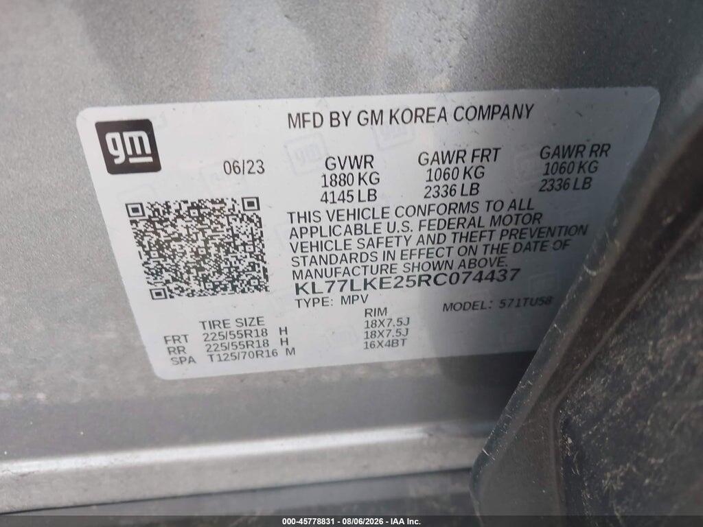 KL77LKE25RC074437 2024 CHEVROLET TRAX photo no. 9