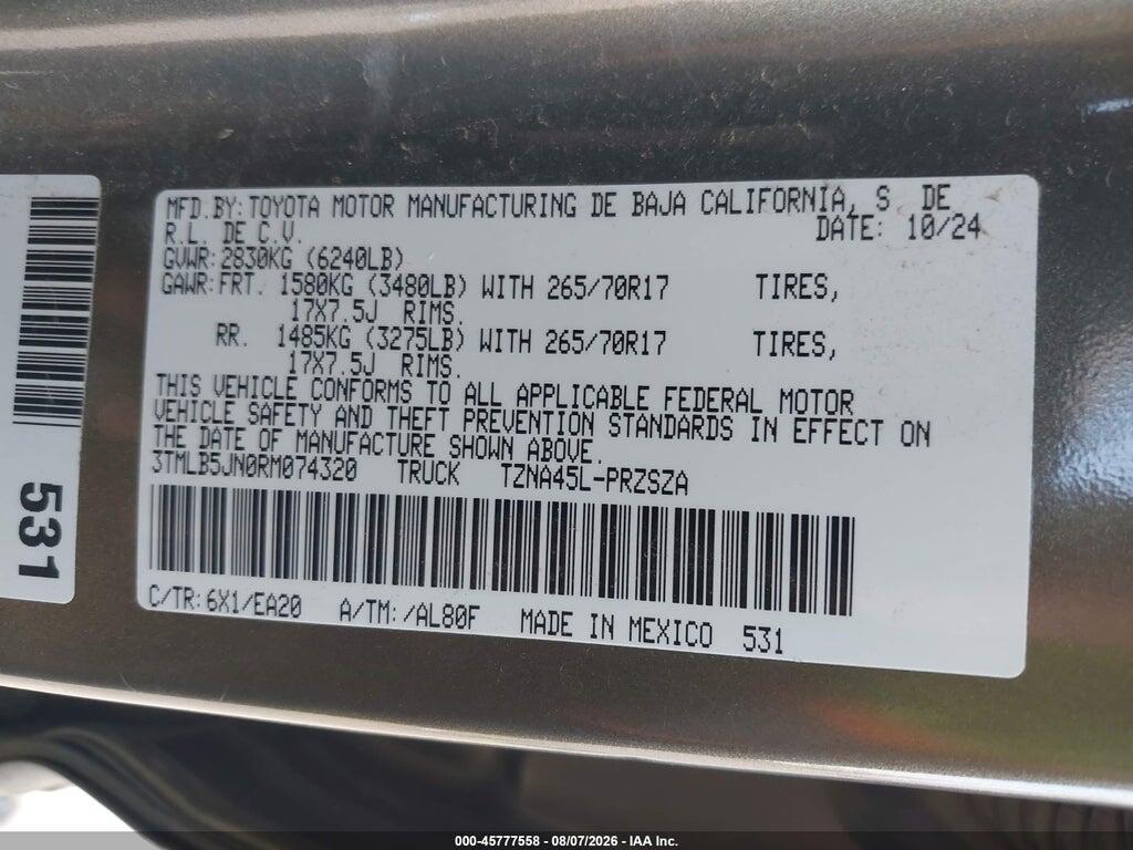 3TMLB5JN0RM074320 2024 TOYOTA TACOMA photo no. 9