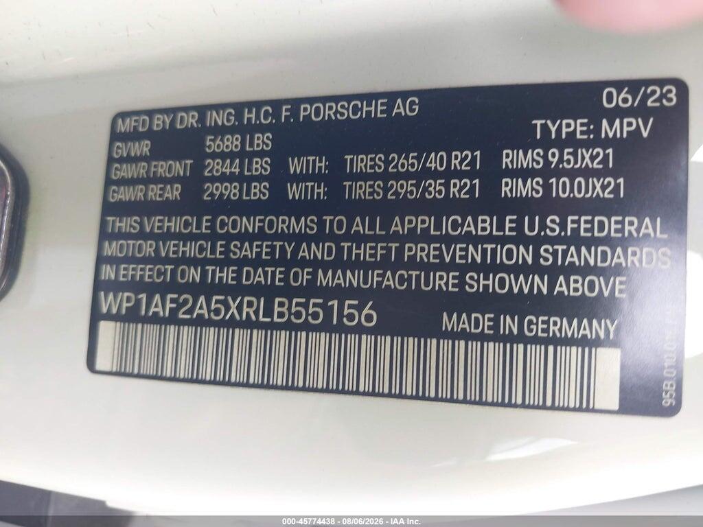 WP1AF2A5XRLB55156 2024 PORSCHE MACAN photo no. 9