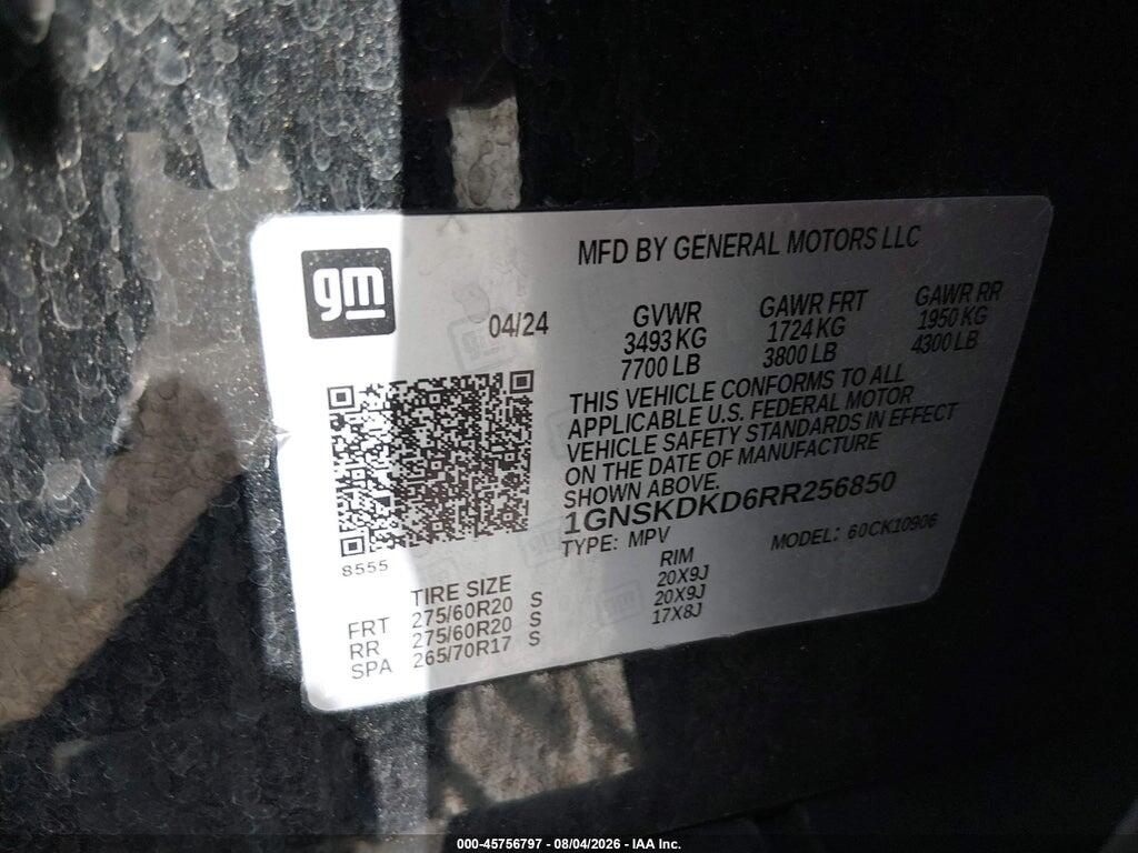 1GNSKDKD6RR256850 2024 CHEVROLET SUBURBAN photo no. 9