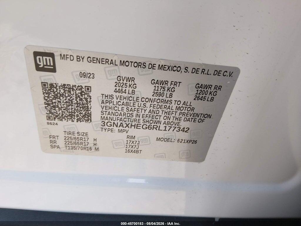 3GNAXHEG6RL177342 2024 CHEVROLET EQUINOX photo no. 9