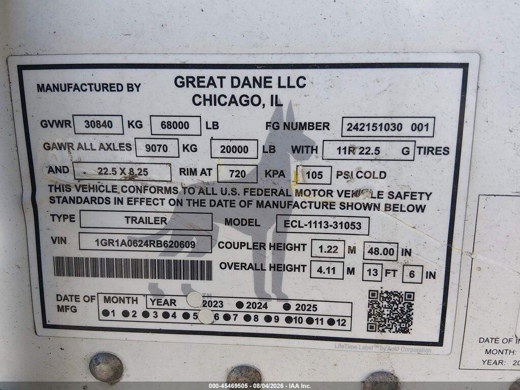 1GR1A0624RB620609 2024 GREAT DANE TRAILERS GREAT DANE TRAILERS photo no. 9