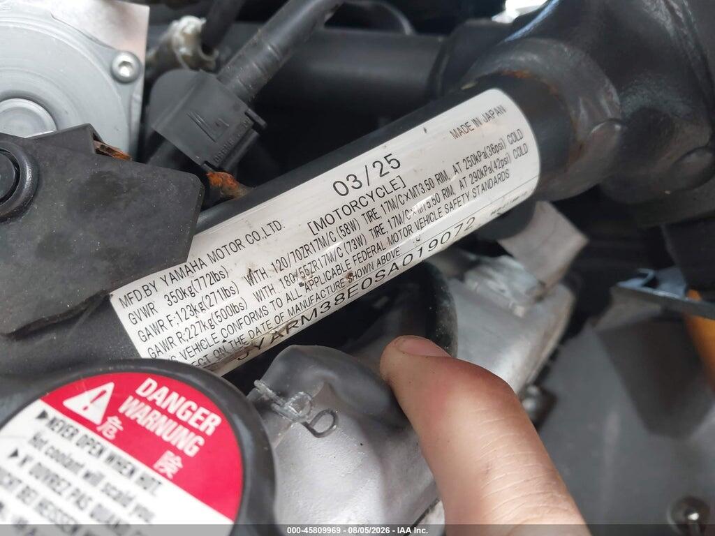 JYARM38E0SA019072 2025 YAMAHA YZFR7 photo no. 10
