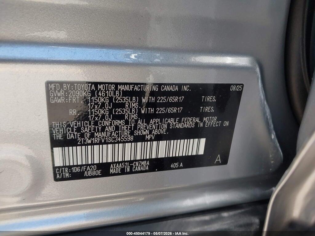 2T3W1RFV1SC345598 2025 TOYOTA RAV4 photo no. 9