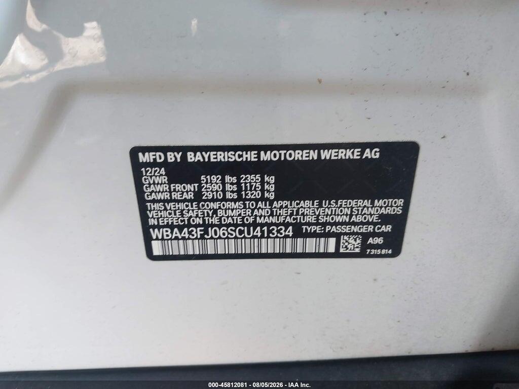 WBA43FJ06SCU41334 2025 BMW 530I photo no. 9