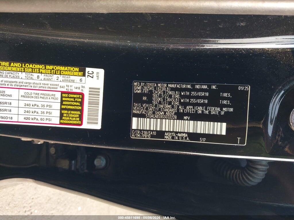 5TDACAB59SS032228 2025 TOYOTA GRAND HIGHLANDER photo no. 9