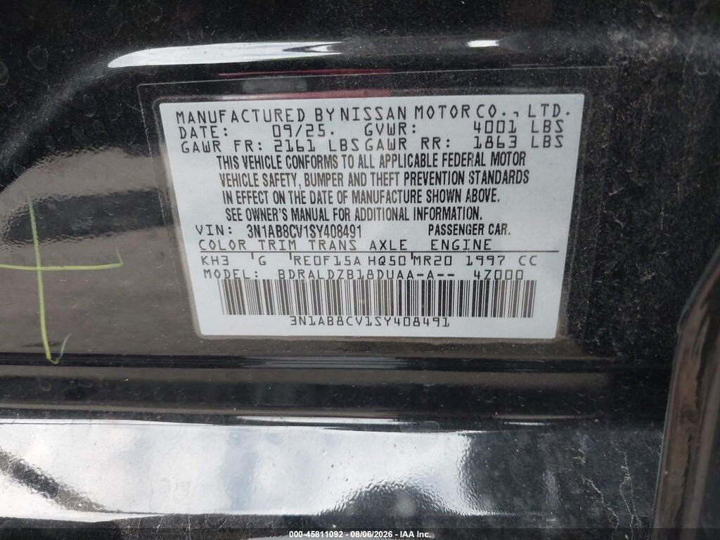 3N1AB8CV1SY408491 2025 NISSAN SENTRA photo no. 9